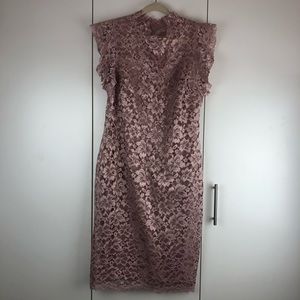 Nw/oT Enfocus Studio Dusty Rose Lace Sheath Dress